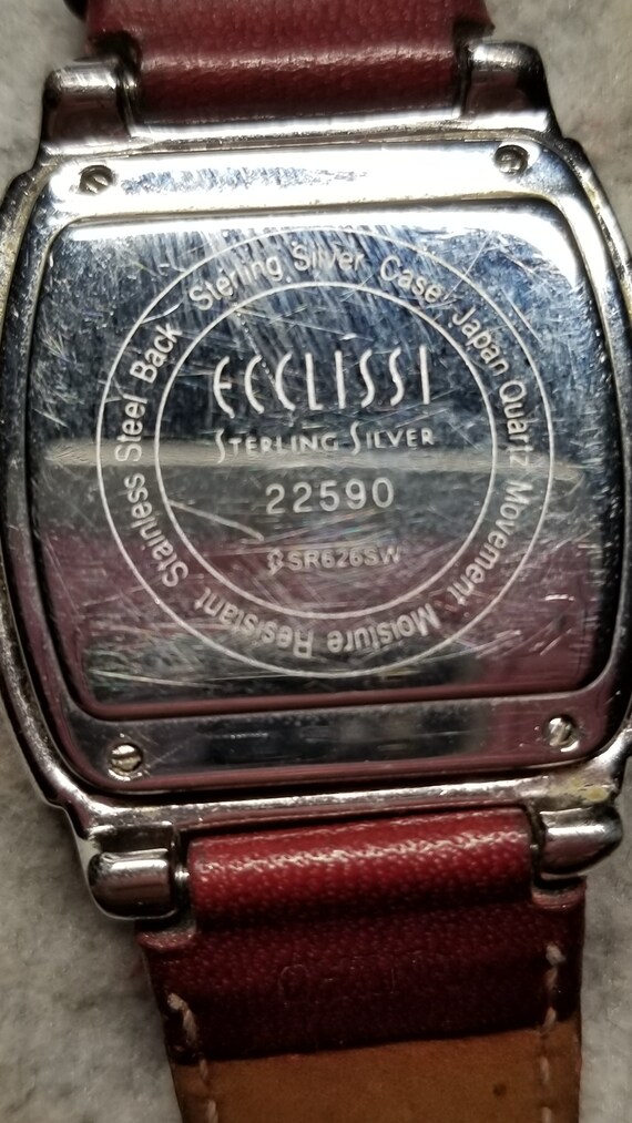 Preowned Sterling Silver Ecclissi Woman Wristwatch - Runs  display picture 3