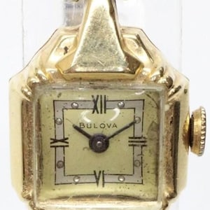 Vintage Mechanical  Bulova 14K Yellow Gold 21 Jewels Ladies Watch-keeps time
