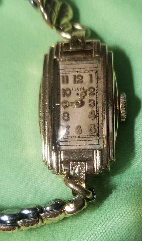 Vintage Elgin 10K Gold Filled Mechanical Women's … - image 1