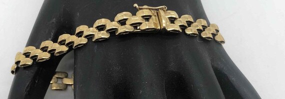 14K Gold Milor Chain Bracelet Italy 9.80g - image 4
