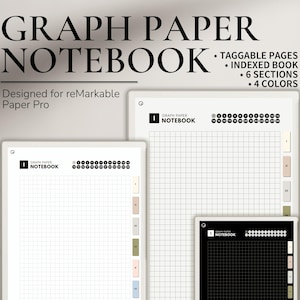 Quaderno di carta millimetrata per reMarkable Paper Pro / Appunti di riunione / Quaderno di pianificazione a colori a griglia / Blocco note legale / Modello di diario minimalista