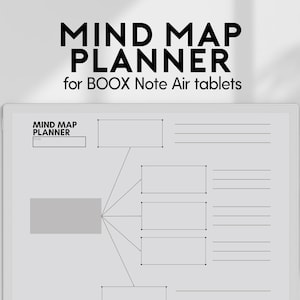 de planificateur de carte mentale | convient aux tablettes Onyx BOOX Note Air | Modèle visuel de carte de remue-méninges | Organisateur de réflexion | Téléchargement instantané