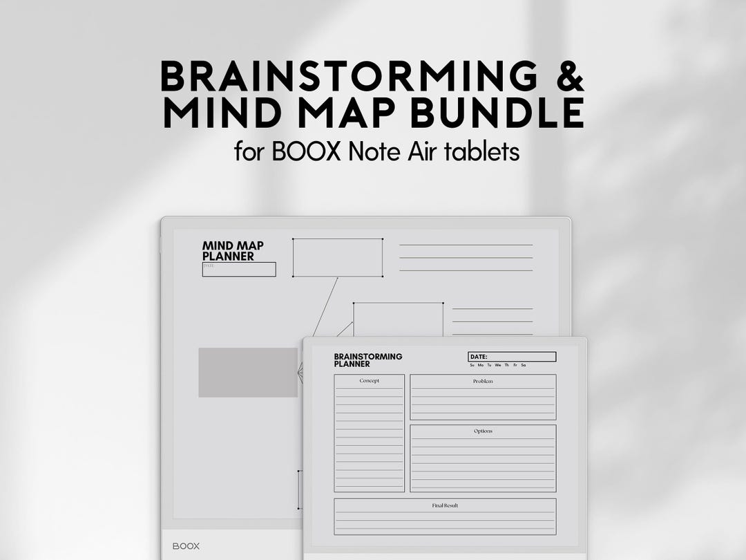 Brainstorming and Mind Map Bundle | for Fits Onyx BOOX Note Air Tablets ...