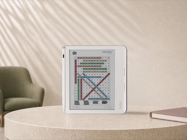 300 woordzoekpuzzels voor Kobo Libra Colour | Makkelijk, Gemiddeld, Moeilijk | Los op op je Kobo | Tik om een puzzel te starten afbeelding 7