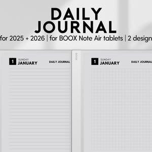 Daily Journal for BOOX Note Air | 2025 + 2026 Hyperlinked Journal PDF | Daily Notes | Digital Journaling | Daily Planner Bundle | Day Diary