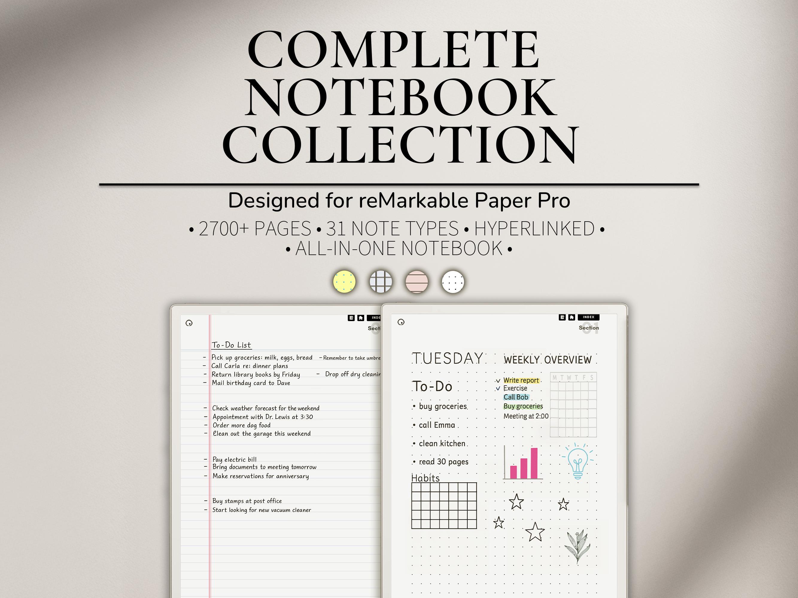 Complete Notebook Complete Notebook Collection for Remarkable Paper Pro | Multicolor ...