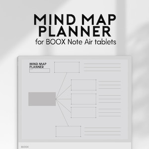 Mind Map Planner Template | fits Onyx BOOX Note Air tablets | Visual Brainstorm Map template | Thought Organizer | Instant Download