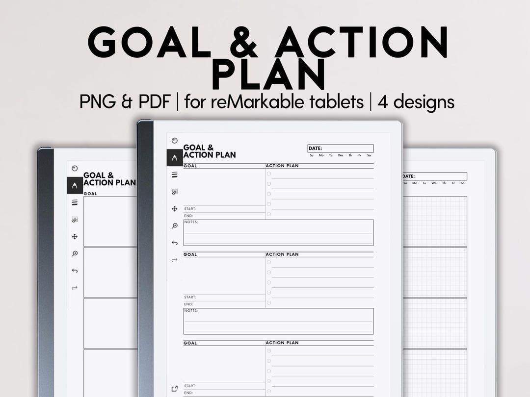 Goal & Action Plan | Compatible With Remarkable 2 | Goal Setting ...