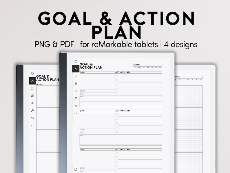 Goal & Action Plan | Compatible With Remarkable 2 | Goal Setting ...