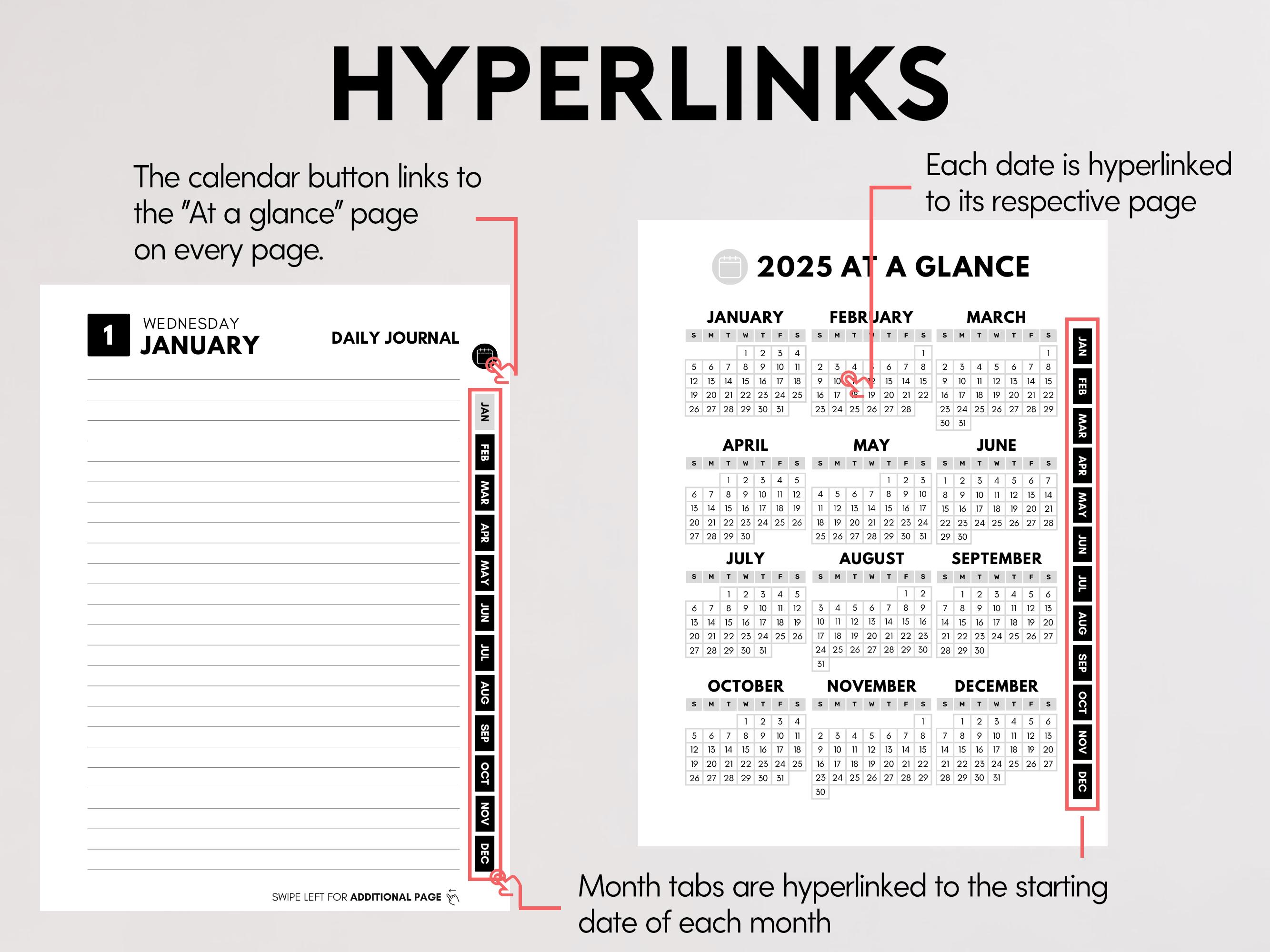Daily Journal for Remarkable 2 | 2025-2026 Hyperlinked Journal PDF ...