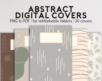 Abstrakte Cover für reMarkable 2 | Personalisiertes Cover | Schlafschirm | passend für reMarkable Paper Pro | Digitales Notizbuch Cover | Sofort Download