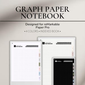 Skizzenpapier Notizbuch für reMarkable Paper Pro | Notizen | Grid Color Notebook Planer | Juristischer Notizblock | Minimalistische Journal Vorlage