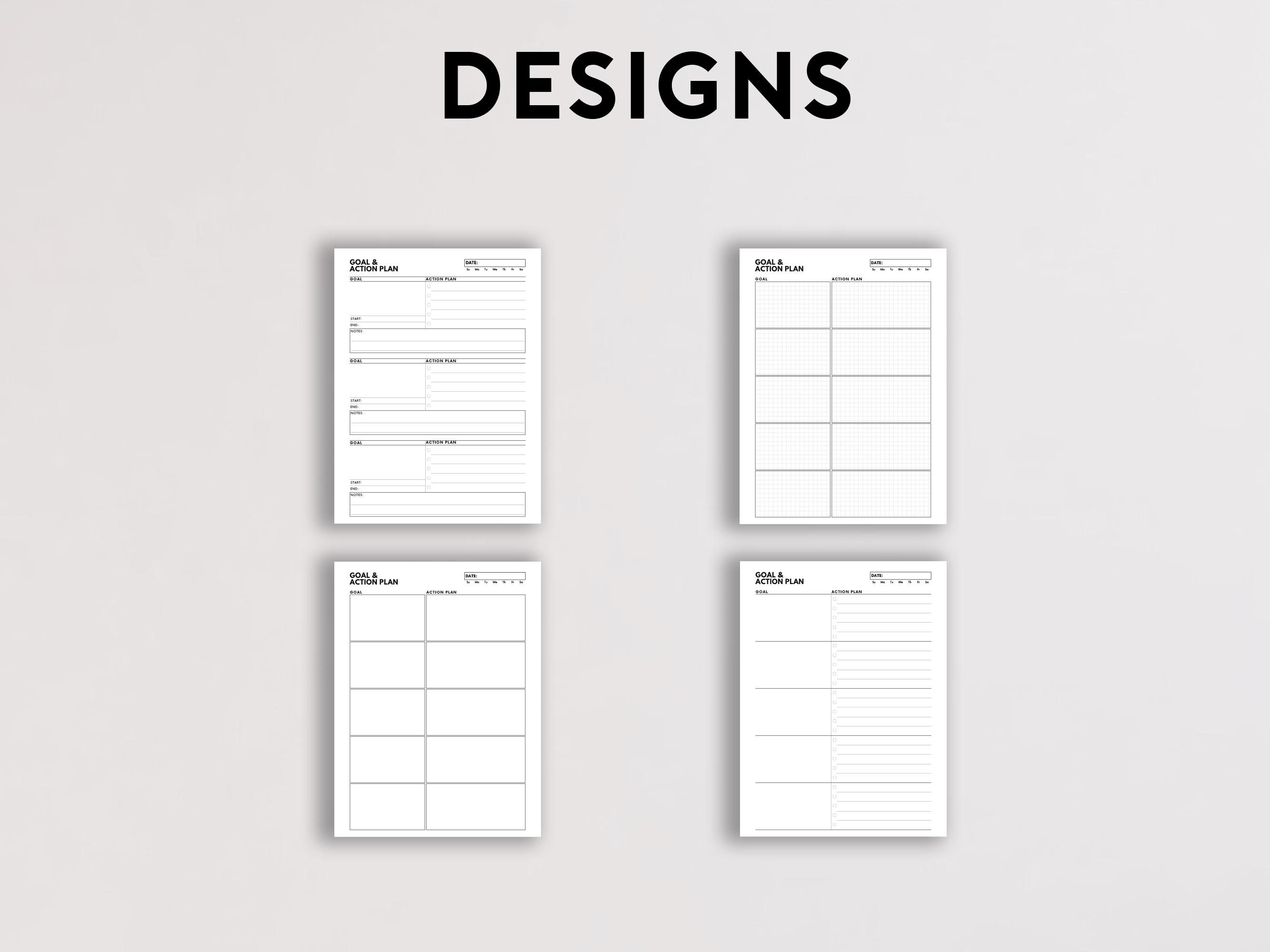 Goal & Action Plan | Compatible With Remarkable 2 | Goal Setting ...
