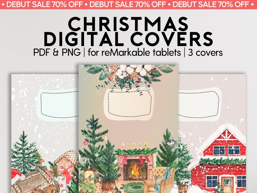 Remarkable 2 Christmas Covers Custom Cover Sleep Screen Etsy
