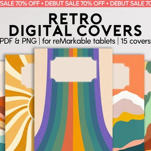 Retro Covers for reMarkable 2 | Custom Cover | Sleep Screen | fits reMarkable Paper Pro | Digital Notebook Cover | Instant Download