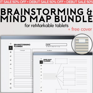 Brainstorming and Mind Map Bundle | reMarkable templates | remarkable Visual Brainstorm Map | Brainstorm Journal | Organized Brain Dump