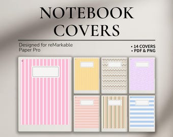 Notebook Covers for reMarkable Paper Pro | Cover Bundle | Custom Personalized Covers designed for reMarkable | Bundle for rMPP