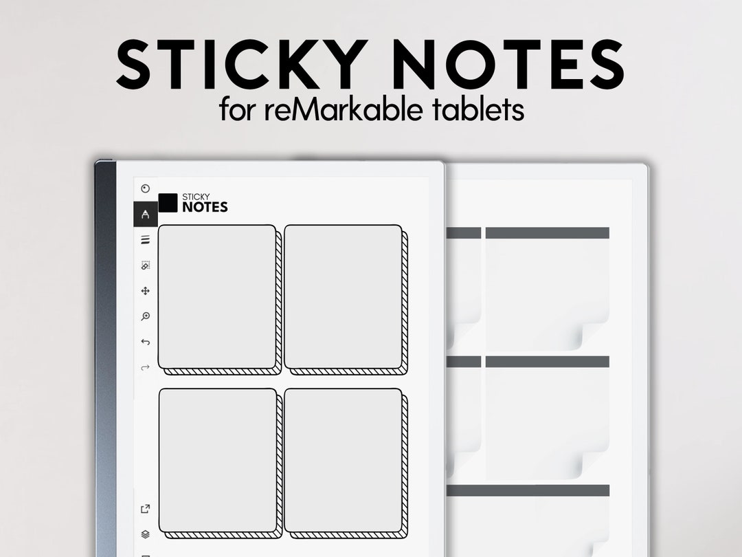 Sticky Notes Template for Remarkable 2 | Post It Quick Sticker Note ...
