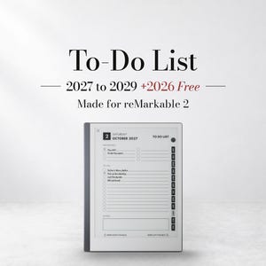 To Do List for 3 Years fits reMarkable 2 | Task List | Digital Organizer | Check List | Task Triage | Priority List