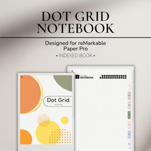 Cuaderno de cuadrícula de puntos para reMarkable Paper Pro / Cuaderno digital / Diario minimalista / Diario de notas / Planificador de proyectos / Planificador de reuniones