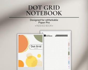 Dot Grid Notebook for reMarkable Paper Pro | Digital Notebook | Minimalist Journal | Notebook Journal | Project Planner | Meeting Planner