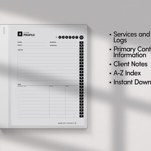 Client Profile Book for BOOX Note Air | Digital Client Intake & Follow ...