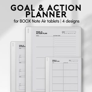 Doel- en actieplanner compatibel met Boox Note Air | SMART-doelplanner | Sjabloon takenlijst | Direct downloaden