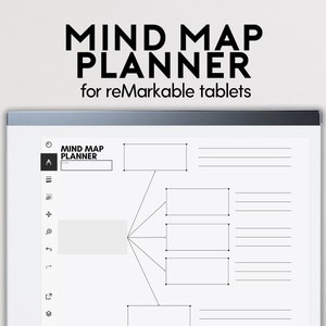 Mind Map Planer Vorlage | reMarkable 1&2 Template | bemerkenswerte Visuelle Brainstorm Map | Gedanken-Organizer | Sofort Download