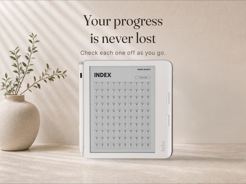 300 woordzoekpuzzels voor Kobo Libra Colour | Makkelijk, Gemiddeld, Moeilijk | Los op op je Kobo | Tik om een puzzel te starten afbeelding 3