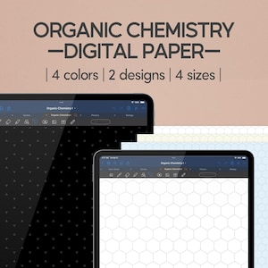 Organic Chemistry Digital Paper | Student Note Taking Templates | Hexagon Paper | Digital Template