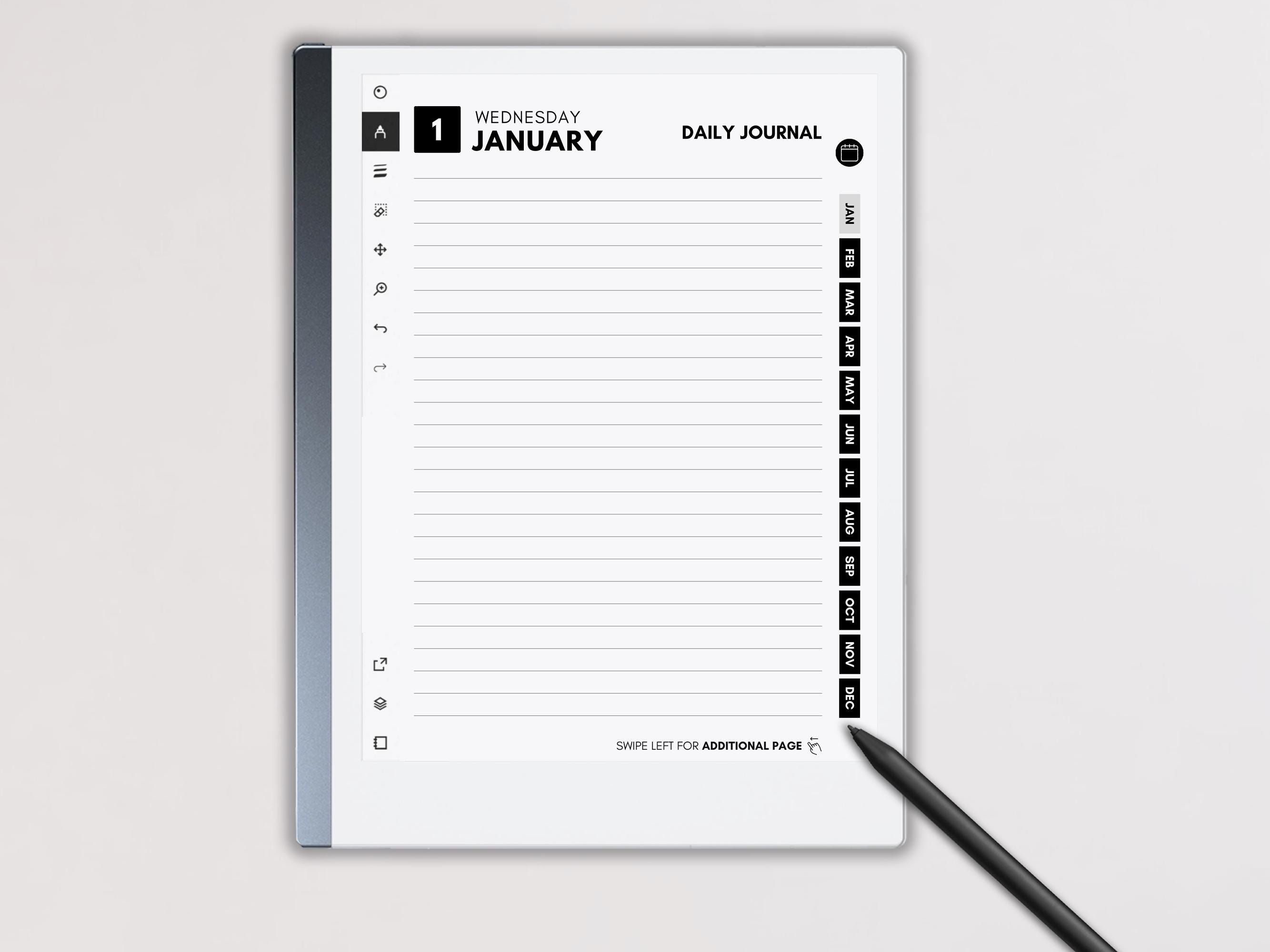 Daily Journal for Remarkable 2 | 2025-2026 Hyperlinked Journal PDF ...