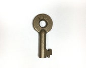 E.L. Erie Lackawanna Railway Railroad Obsolete Vintage Brass Hollow Barrel Lock Key - ADLAKE