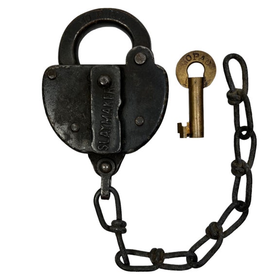 古い鉄製の錠と鍵セット KODAI(古代)玄関錠と本締錠 後継