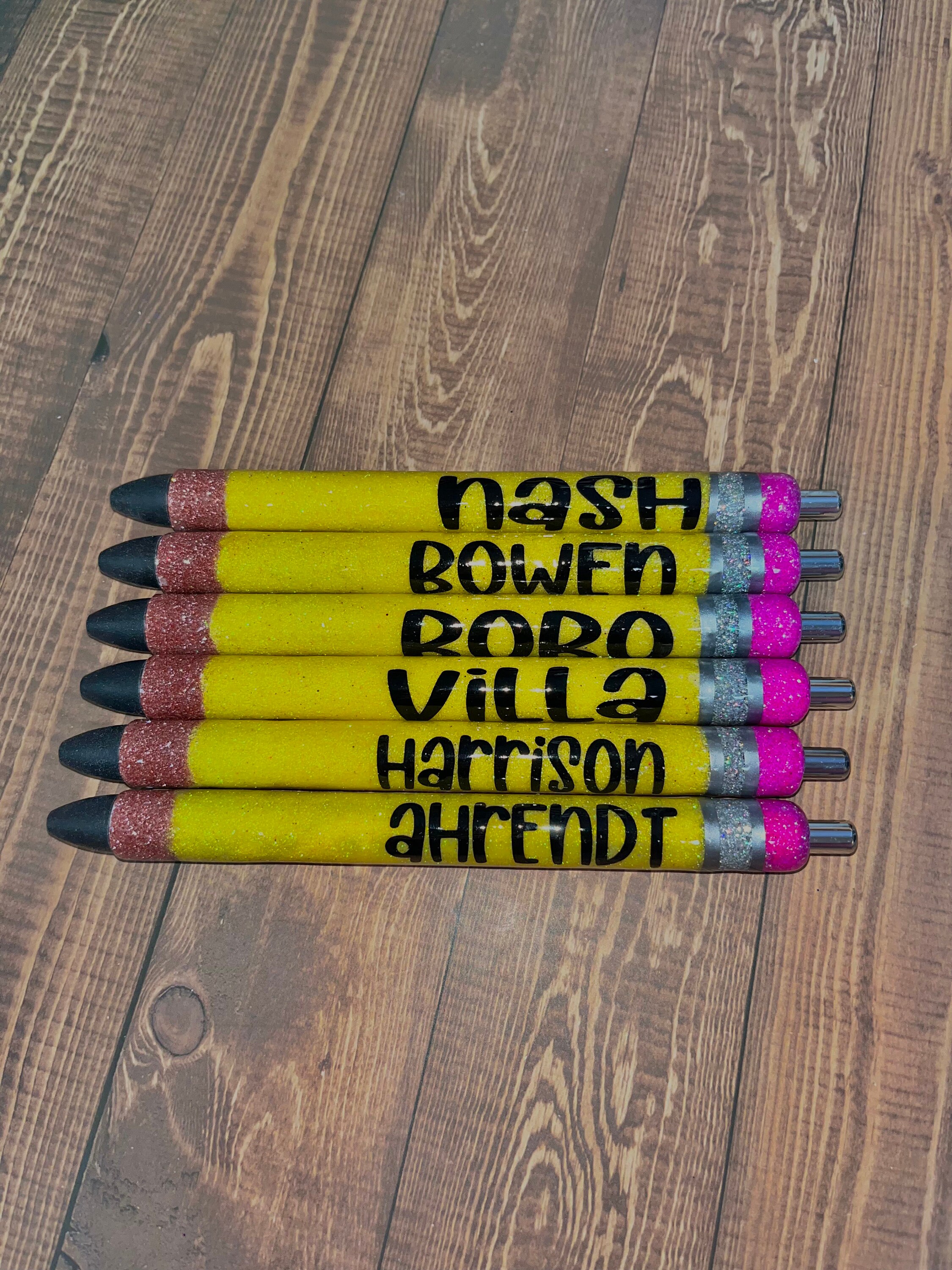 Pencil Glitter Refillable Ink Joy Pens / Customizable Ink Joy Etsy