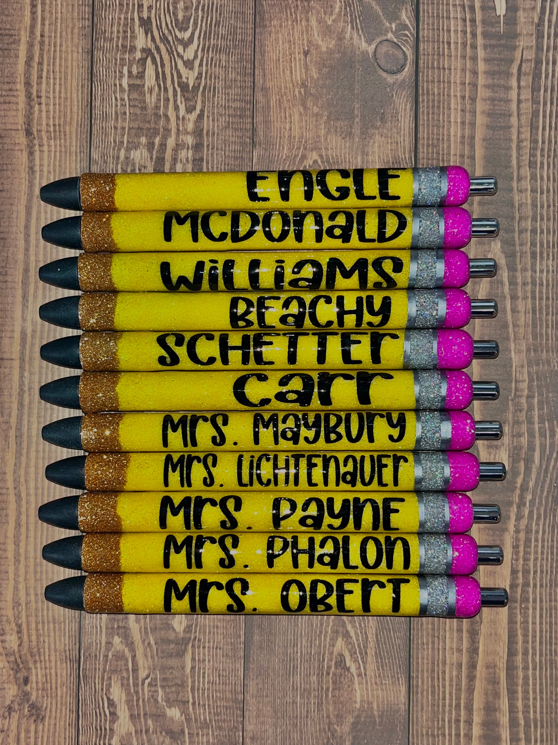 Pencil Glitter Refillable Ink Joy Pens / Customizable Ink Joy Etsy