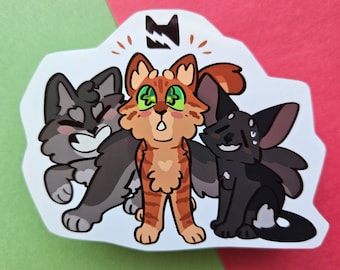 Little Fire Gray Raven Sticker