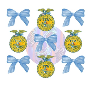 Blue Bow FFA Motto Shirt | Trendy Ag Education Tee | Future Farmer Shirt | FFA Gift for Her | Official Emblem Shirt | Ag Teacher Shirt