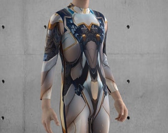 Robot Halloween Costume, Cyberpunk Bodysuit, Festival Rave Outfit