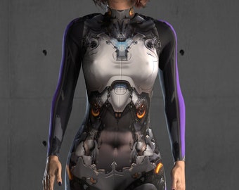Déguisement cyborg (sur mesure disponible), vêtements cyberpunk, déguisements rave, déguisements femme festival, robot humain, vêtements Burning man