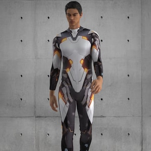 Costume di Halloween (disponibile su misura), Costume da astronauta, Costumi da festival per uomo, Costume da rave per uomo, Body da rave, Costumi per coppia A24M