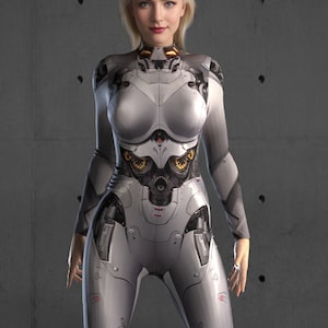 Cyber Armor Costume Women(Custom Fit Available), Armor Clothing, Futuristic Rave Outfit, Robot Cosplay, Futuristic clothing A112