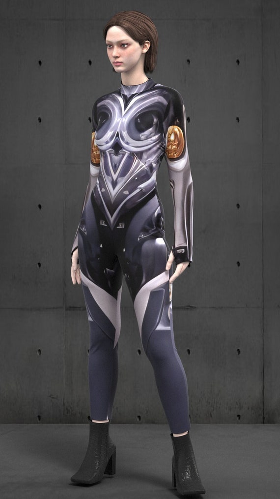 Body futurista ajuste personalizado disponible, disfraz de cyborg