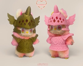 Customizable Text Knight Unicorn Armor Costume for 17cm Cute Monster, Dolls Accessories (Unicorn Dragon Monster Armor)