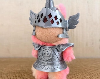 Custom Text Knight Unicorn Armor Costume for 17cm Collectible Blind Box Dolls