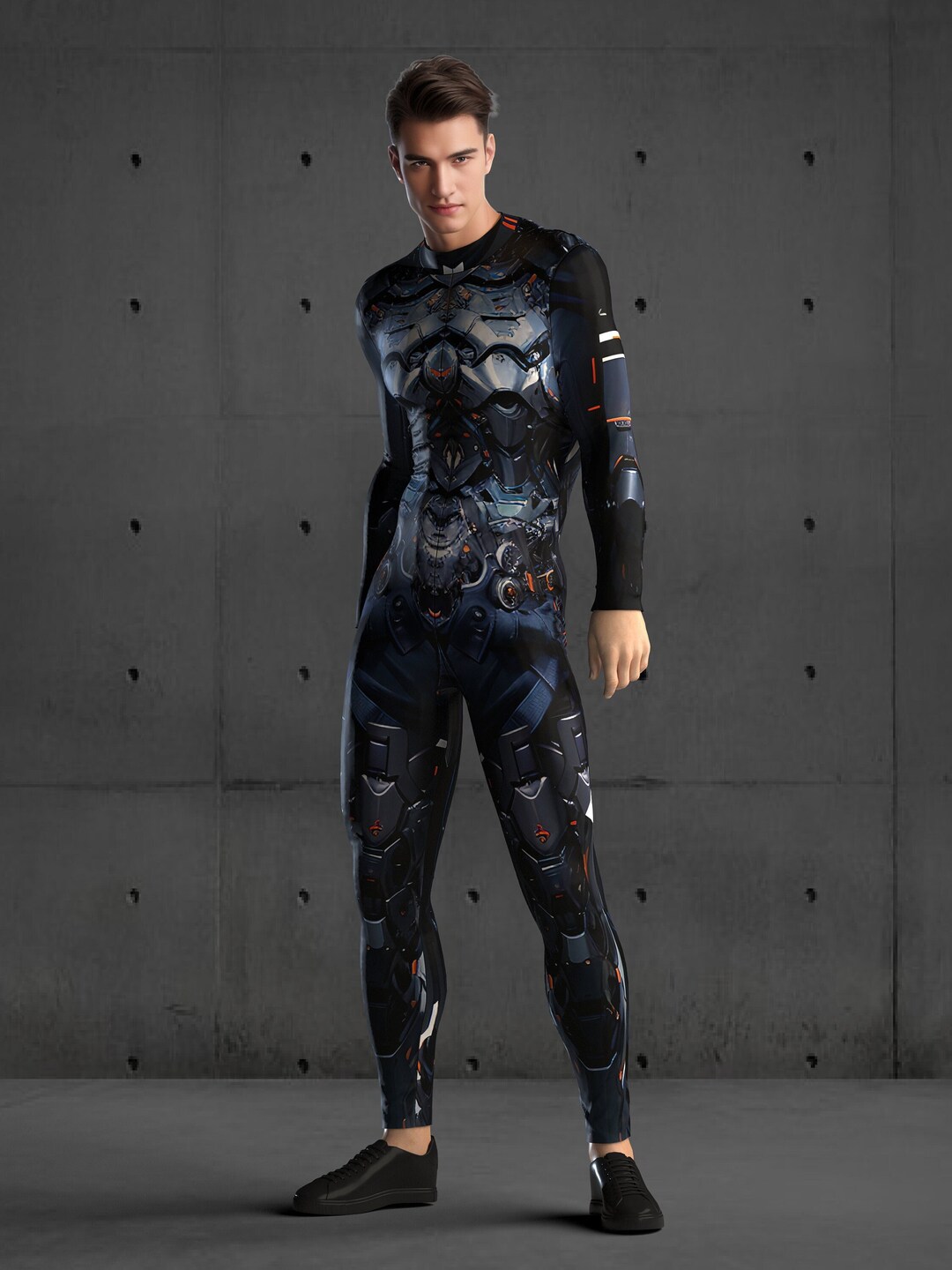 Cyborg Armor Costume, Men's Rave Festival Bodysuit - Etsy