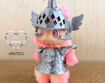 Customizable Text Knight Unicorn Armor Costume for 17cm Cute Monster, Dolls Accessories