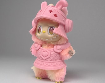 Customizable Text Knight Unicorn Armor Costume for 17cm Cute Monster, Dolls Accessories (Bunni Dragon Monster Armor)