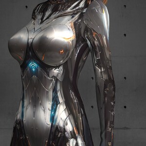 Kostium Cyborg Bodysuit dla kobiet, styl Cyberpunk, Halloween, strój Burning Man A142 zdjęcie 4