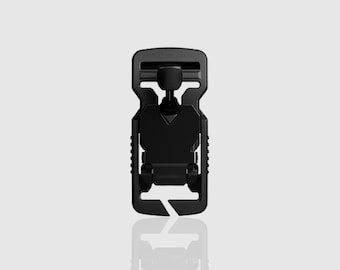 Fidlock® V-BUCKLE 25 split bar black flap + pull tab