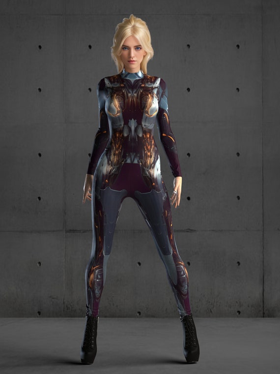 Déguisement armure cyborg futuriste, vêtements robotiques